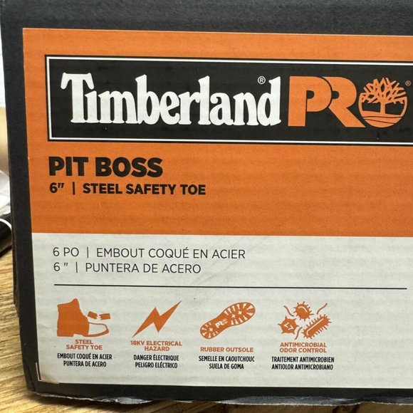 Timberland Pro Mens Pit Boss Steel Toe Work Boot Black Size 10 M main image 5